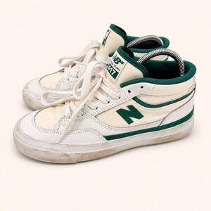 New Balance 417 Mens 7 Franky Villani White Green Skate Mid Top Shoes BMX Street